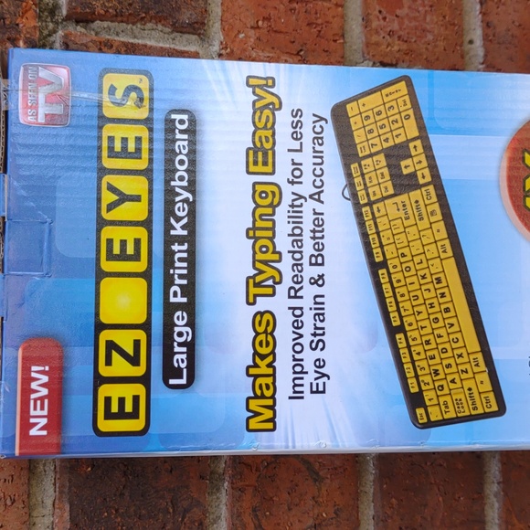 EZ Eyes Large Print Keyboard Computer 4X Bigger Letter Keys Wired - Picture 3 of 8